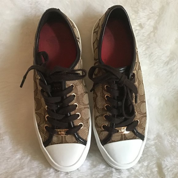 Coach Sneakers Canvas Shoes Coach C Logo - Picture 4 of 14